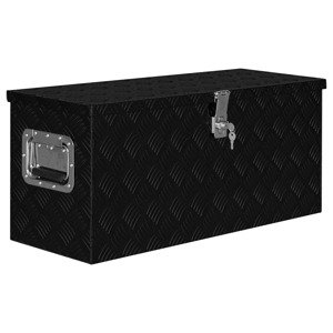 vidaXL Hliníkový box 80x30x35 cm čierny