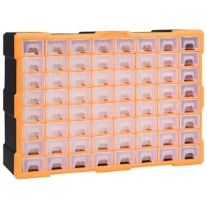 vidaXL Organizér so 64 zásuvkami 52x16x37,5 cm