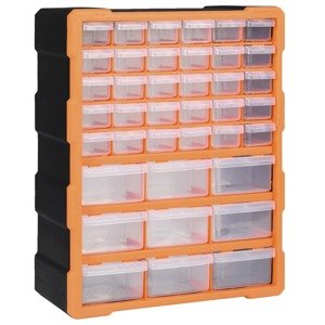 vidaXL Organizér s 39 zásuvkami 38x16x47 cm
