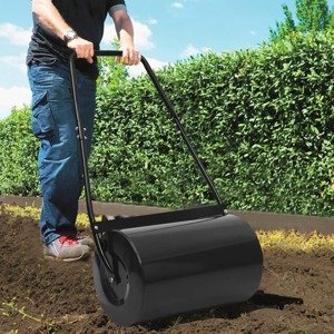 vidaXL Valec na trávu čierny 63 cm 50 l