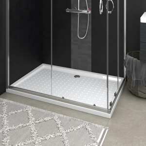 vidaXL Sprchová vanička s protišmykovými výbežkami biela 80x120x4 cm ABS