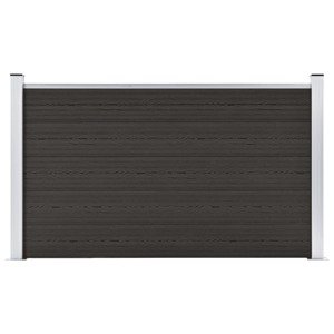vidaXL Plotový panel WPC 180x105 cm čierny