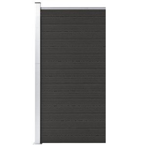 vidaXL Plotový panel WPC 95x186 cm čierny