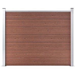 vidaXL Plotový panel WPC 180x146 cm hnedý