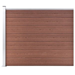 vidaXL Plotový panel WPC 175x146 cm hnedý