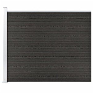 vidaXL Plotový panel WPC 175x146 cm sivý