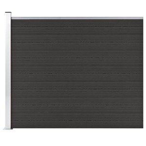 vidaXL Plotový panel WPC 175x146 cm čierny