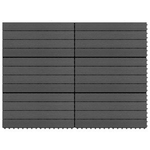 vidaXL Podlahové dlaždice 6 ks 60x30 cm 1,08 m² čierne
