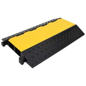 vidaXL Káblový gumený prejazd 2 kanálový 90 cm