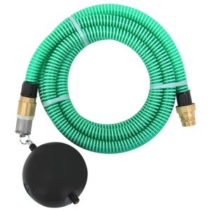 vidaXL Odsávacia hadica s mosadznými spojkami, zelená 1,1" 5 m, PVC