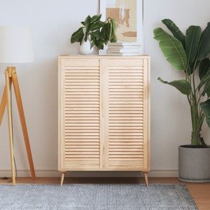 vidaXL Lamelové dvierka na skrinku 2 ks 99,3x39,4 cm, borovicový masív