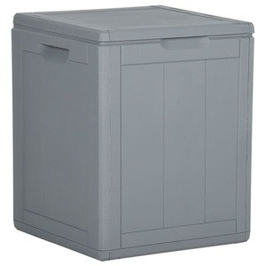 vidaXL Záhradný úložný box 90 l, sivý, PP ratan