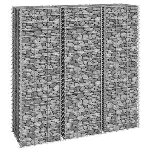 vidaXL Gabiónové vyvýšené záhony 3 ks 30x30x100 cm, železo
