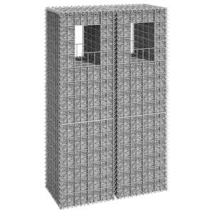 vidaXL Gabiónové koše/stĺpy 2 ks 40x40x140 cm železo