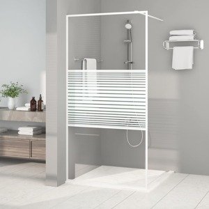 vidaXL Sprchová zástena biela 100x195 cm priehľadné ESG sklo