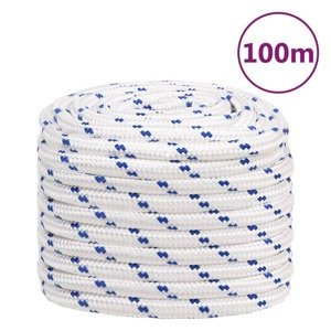 vidaXL Lodné lano biele 20 mm 100 m polypropylén