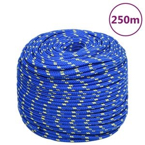 vidaXL Lodné lano modré 8 mm 250 m polypropylén