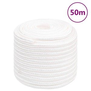 vidaXL Lodné lano biele 18 mm 50 m polypropylén