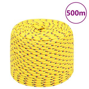 vidaXL Lodné lano žlté 8 mm 500 m polypropylén