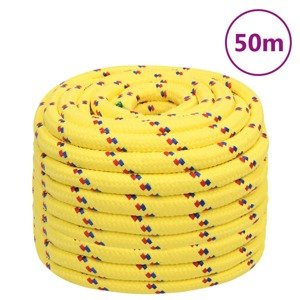 vidaXL Lodné lano žlté 20 mm 50 m polypropylén