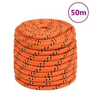 vidaXL Lodné lano oranžové 18 mm 50 m polypropylén
