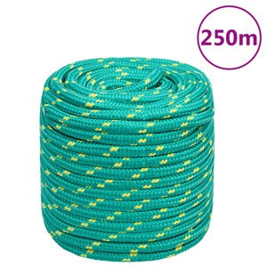 vidaXL Lodné lano zelené 16 mm 250 m polypropylén