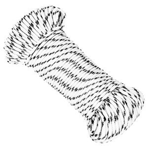 vidaXL Pletené lodné lano biele 4 mm x 500 m polyester
