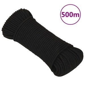 vidaXL Pracovné lano čierne 4 mm 500 m polyester