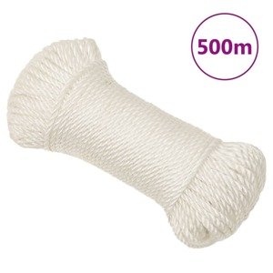 vidaXL Pracovné lano biele 6 mm 500 m polypropylén