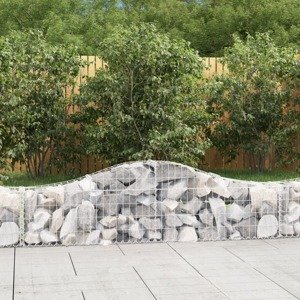 vidaXL Oblúkový gabionový kôš 200x30x40/60 cm pozinkované železo