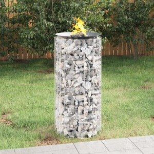 vidaXL Gabiónové ohnisko Ø50 cm pozinkované železo