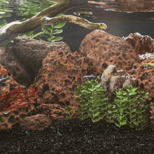 vidaXL Sopečné kamene 25 kg červené 10-30 mm