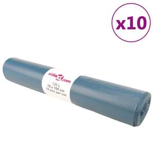 vidaXL Vrecia na odpadky 100 ks modré 120 l
