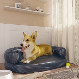 vidaXL Ergonomický penový matrac pre psa tmavomodrý 75x53cm umelá koža