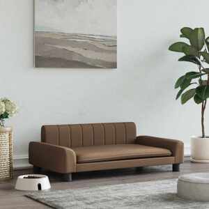 vidaXL Pelech pre psa hnedý 90x53x30 cm látka
