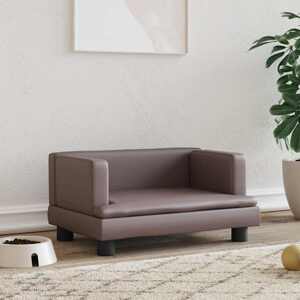 vidaXL Pelech pre psa hnedý 60x40x30 cm umelá koža