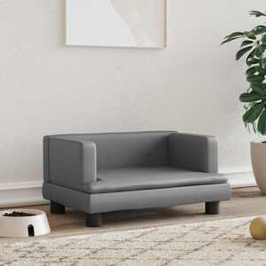 vidaXL Pelech pre psa sivý 60x40x30 cm umelá koža