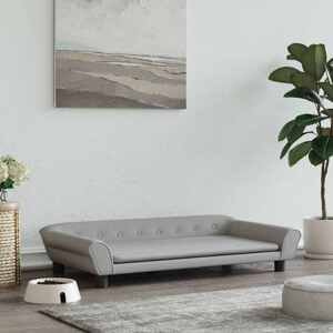 vidaXL Posteľ pre psa bledosivá 100x50x21 cm zamat