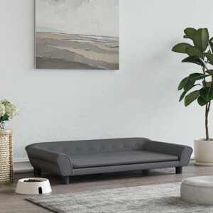 vidaXL Posteľ pre psa tmavosivá 100x50x21 cm zamat