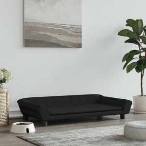 vidaXL Pelech pre psa, čierny 100x50x21 cm, zamat