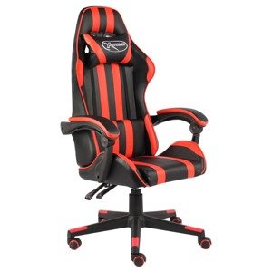 vidaXL Herná stolička čierna a červená umelá koža
