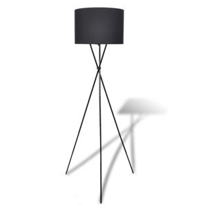 vidaXL Stojaca lampa s vysokým stojanom, čierna