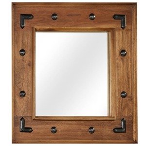 vidaXL Zrkadlo z masívneho akáciového dreva 50x50 cm