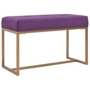 vidaXL Lavička 80 cm fialová zamatová