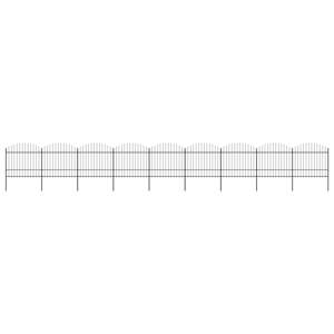 vidaXL Záhradný plot s hrotmi, oceľ (1,5-1,75)x15,3 m, čierny