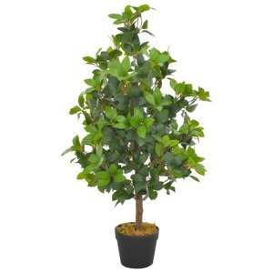 vidaXL Umelá rastlina vavrín s kvetináčom zelená 90 cm