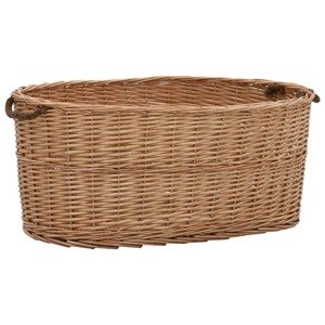 vidaXL Košík s rúčkami na palivové drevo 78x54x34 cm prírodná vŕba