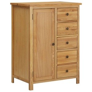 vidaXL Šatník 76x52x105 cm masívne dubové drevo