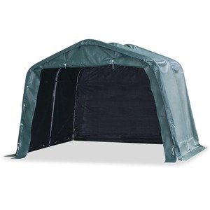 vidaXL Odnímateľný prístrešok pre dobytok PVC 550 g/m², 3,3x3,2 m, zelený