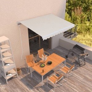 vidaXL Automatická zaťahovacia markíza 350x250 cm krémová